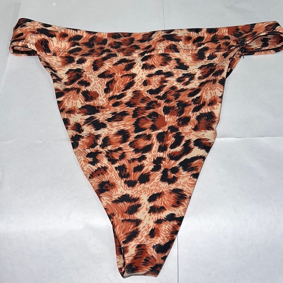 Women's High Rise Thong Cheeky Bikini Bottom Animal print - Picture 1 of 7